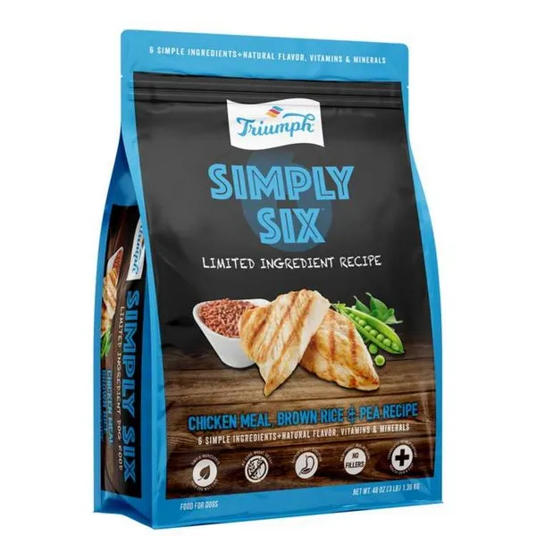 14 Lb Triumph Simply Six Chicken Meal, Brown Rice & Pea - Health/First Aid